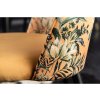 Designová jídelní židle Flower žlutý samet
