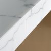 Luxusní toaletní stolek Brujo 128 cm bílý mramor/zlatá Art Deco styl