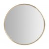 Kovové nástěnné zrcadlo Brujo 50cm ve zlaté barvě kulatého tvaru