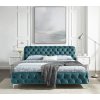 Luxusní čalouněná postel Modern Barock 180x200cm modrá