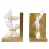 Stylové zarážky na knihy Golden White Butterfly 19cm