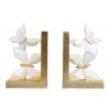 Stylové zarážky na knihy Golden White Butterfly 19cm