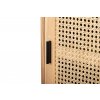 Policová skříňka Grid Rattan 180cm jasanová dýha