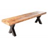 Industriální lavice Aero Mango Natur 160cm masiv