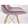 Designová jídelní židle Scandinavia Gold růžová samet