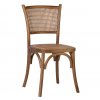 Stylová dřevěná jídelní židle Manila Square ratan