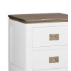 Venkovský bílý noční stolek Everest 55cm z masivu
