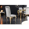 Luxusní jídelní židle Modern Barock Gold šedá samet