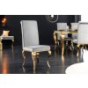 Luxusní jídelní židle Modern Barock Gold šedá samet