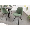 Designová jídelní židle zelený manšestr