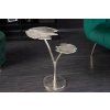 Příruční stolek Leafs Ginkgo 61 cm stříbrný kov listový design