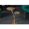 Příruční stolek Leafs Ginkgo 56 cm zlatý kov listový design