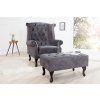 Designový Chesterfield taburet 80 cm
