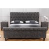 Luxusní chesterfield postel Sally 180x200cm šedá