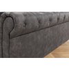 Luxusní chesterfield postel Sally 180x200cm šedá