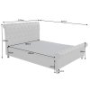 Luxusní chesterfield postel Sally 180x200cm šedá