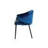 Sametové jídelní křeslo Kania v Art-Deco stylu modré