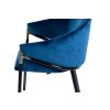 Sametové jídelní křeslo Kania v Art-Deco stylu modré