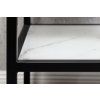 Luxusní stolek Aura Black 45 cm mramorový dekor