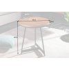 Odkládací stolek Oak Elegance 45 cm dub a kov