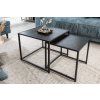 Stylový set 2 stolků Europe Slim 50 cm černý
