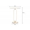 Stylový kovový odkládací stolek Elegance 60cm zlatý