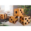 Příruční stolek Cube 41 cm kostkový design ruční výroba