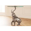 Stylový příruční stolek Elephant 75cm stříbrný