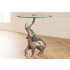 Stylový příruční stolek Elephant 75cm stříbrný