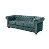 Stylová sametová sedačka Chesterfield 205 cm