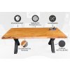 Masivní jídelní stůl Mammut X 200cm akácie 50mm