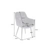 Designová židle Milla šedá s područkami