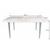Designový jídelní stůl Milla 160cm s keramickou deskou