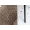 Designová židle Lucca taupe hnědá s područkami