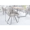 Designová židle Lucca taupe hnědá s područkami