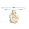 Designový kulatý stolek Kong 60cm zlatý
