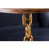 Designový stolek Chain 55 cm zlatá konstrukce ruční výroba