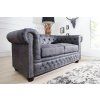 Vintage Chesterfield sedačka 2místná šedá