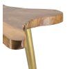 Odkládací stolek Gold Root 60 cm hliníkový povrch