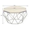 Moderní konferenční stolek Diamond 70 cm béžový