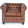 Luxusní kožené křeslo Flora 96cm- chester