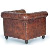 Luxusní kožené křeslo Flora 96cm- chester