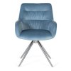 Designová čalouněná židle Priscilla modrá samet
