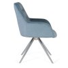 Designová čalouněná židle Priscilla modrá samet