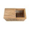 Designový odkládací stolek teak s úložným boxem