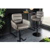 Stylová kožená barová židle Big Gina taupe, otočná, výškově nastavitelná.