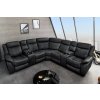 Moderní rohová kino-sedačka Ameliana v černé ekokůži
