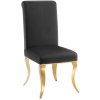 Stylová židle z černého sametu
