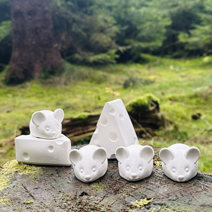 3D omalovánky myšky a sýry