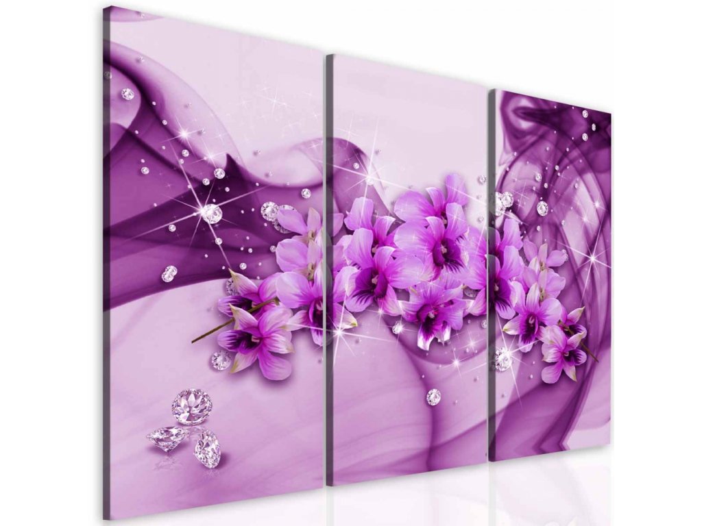 Obraz fialové květiny (Velikost 90x70 cm)